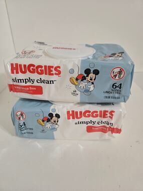 Huggies Simply Clean Disney Mickey Mouse Baby Wipes 128 Count 2 Pack